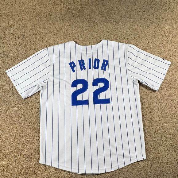 Vintage Chicago Cubs Mark Prior #22 Majestic MLB Baseball Jersey Size Medium Y2k - Picture 3 of 8
